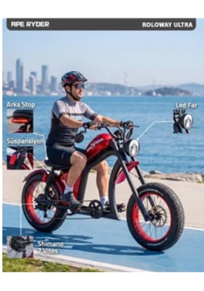 Ape Ryder Roloway Ultra Elektrikli Bisiklet Kırmızı