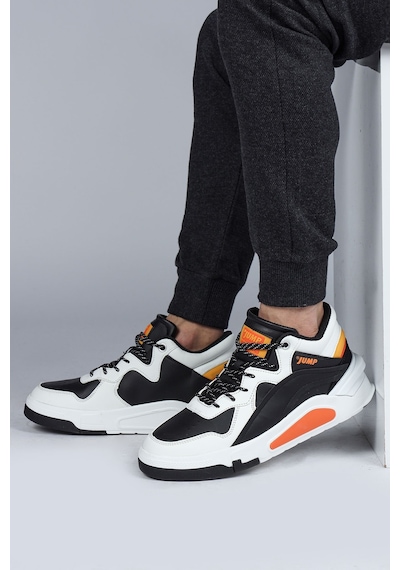 Lescon 29103 Yüksek Bilekli Siyah Erkek Sneaker Günlük Spor Ayakkabı Beyaz