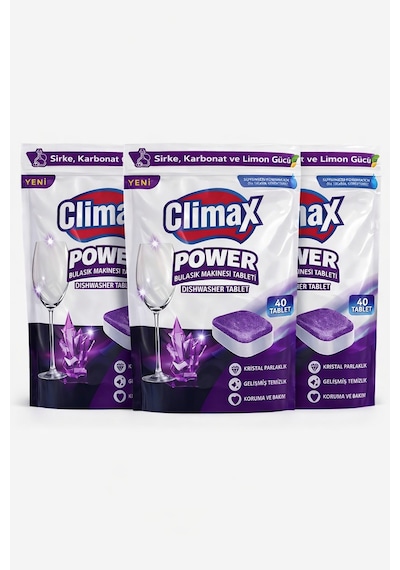 Power Bulaşık Makinesi Tableti 40 Lı X 3 Paket