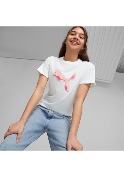 Puma Modern Sports Kız Çocuk Beyaz Tişört