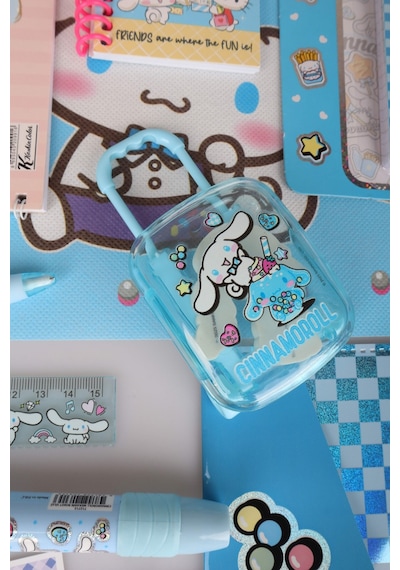 Sweet Bow Collection Lisanslı Cinnamoroll 21 Parça Kırtasiye Seti Okul Etiketi,resim Defteri,çıtçıt Dosya Diğer