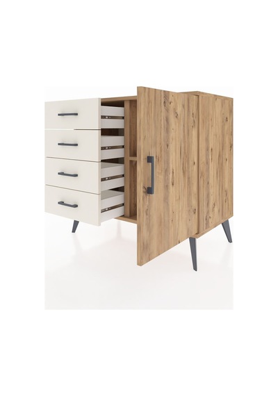 Hyperion Şifonyer Tek Raflı 4 Çekmeceli Tek Kapaklı 88x44x80 Çam-çam/aytaşı Çam/aytaşı Hyperion Şifonyer Tek Raflı 4 Çekmeceli Tek Kapaklı 88x44x80 Çam-çam/aytaşı Çam/aytaşı
