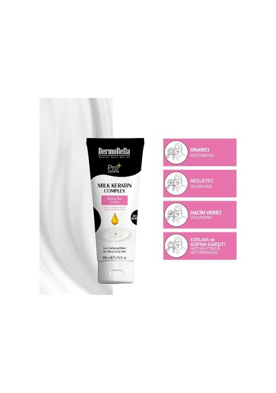 Dermobella Milk Keratin Complex Bukle Şekillendirici Saç Kremi 200 Ml