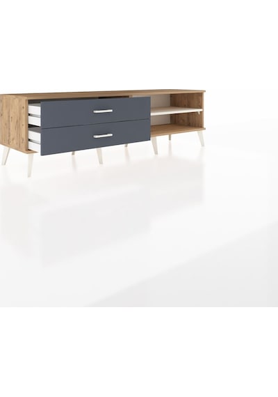 Hyperion Tv Ünitesi Tek Raflı 2 Çekmeceli 176x44x51 Çam-aytaşı/antrasit Aytası/antrasıt Hyperion Tv Ünitesi Tek Raflı 2 Çekmeceli 176x44x51 Çam-aytaşı/antrasit Aytası/antrasıt