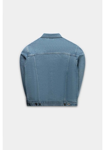 Daily Paper Nunise Denim Ceket - Orta Mavi Renk, Şık Tasarım Ve %100 Pamuklu Açık Mavi