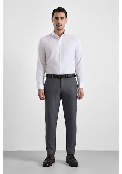 Süvari Antrasit Slim Düz İnterlok Yarım Lastikli Rüzgar Geçirmez Jogger Pantolon Pn2020500744-s08