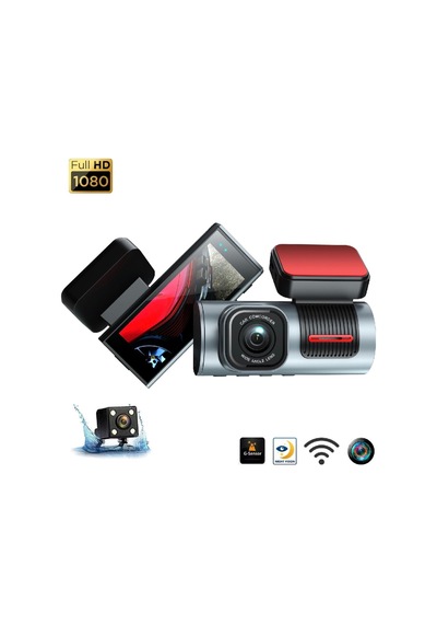 L-331 3" Dvr Araç İçi Kamerası Lcd Ekranlı Gece Görüşlü 2 Kameralı G-sensör Wi-fi 1080p Diğer
