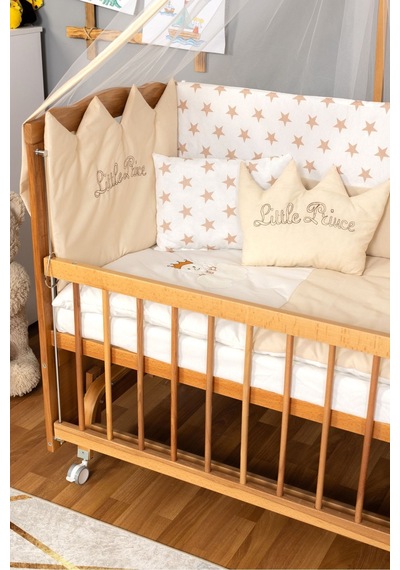 Ahşap Beşik Anne Yanı Beşik Doğal Vernikli 60x120 Krem Prens Uyku Seti Yatak Tekerlekli Ahşap Ahşap Beşik Anne Yanı Beşik Doğal Vernikli 60x120 Krem Prens Uyku Seti Yatak Tekerlekli Ahşap