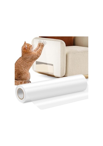 3 M X 30 Cm Kendinden Yapışkanlı Şeffaf Kedi Bandı İle Çizilmeye Karşı Koruma 6395751
