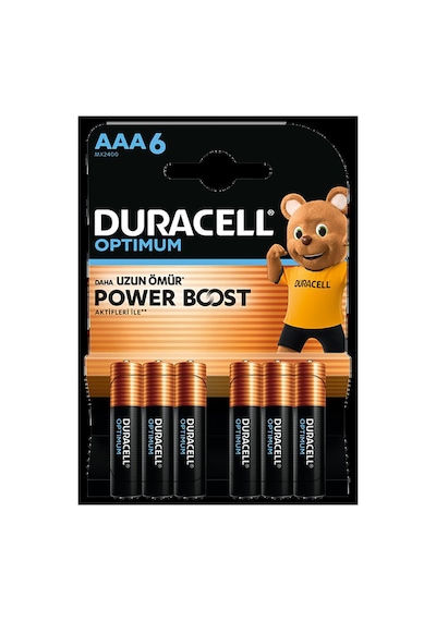 Duracell Optimum Powerboost Aaa İnce Kalem Pil 6'lı 3 Adet
