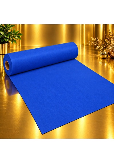15 Metre Koyu Mavi Tela Kumaş Koyu Mavi Elyaf Kumaş Noel Yılbaşı Süsleme Kumaşı 70 Cm Genişliğinde
