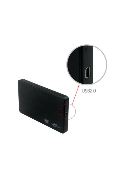 Lunatic 8068 2,5'' Harici Harddisk Kutusu Usb 2.0 Siyah İnce Slim Kasa Kolay Kurulum