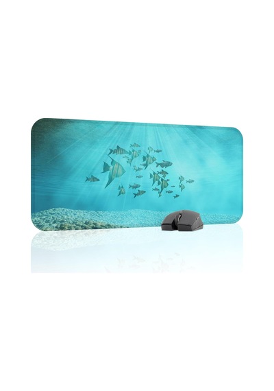 Sualtı Gaming Mouse Pad Kauçuk Kaymaz Taban Mousepad V2, 70x30 Xl