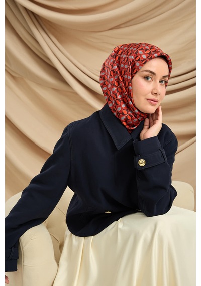 Silk Home Twill İpek Eşarp 11481-15 Metalik Gri, Bordo, Mürdüm, Kırmızı, Narçiçeği