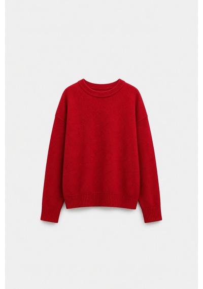 Suud Collection Kırmızı Bella Oversize Kazak