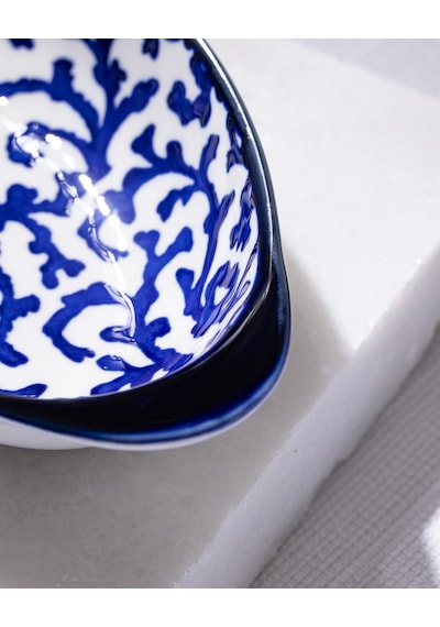 Madame Coco Reve Bleu Reneta Oval Tabak - 19 Cm - Mavi/beyaz 8684427225127 Çok Renkli
