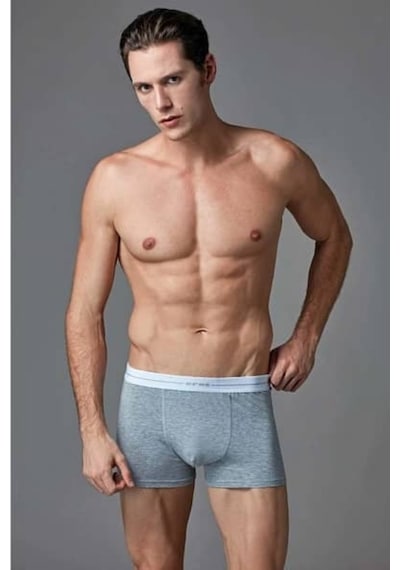 Eros Compact Ers 015 3 Lü Boxer Kutuda 3 Renk Gri Siyah Lacivert (445169823) Gri