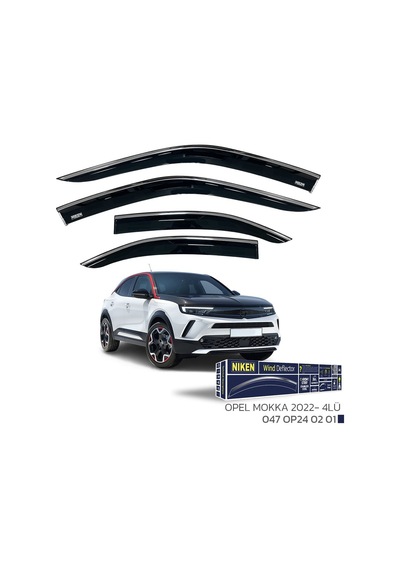 Opel Mokka 2022 Kromlu Cam Rüzgarlığı 4'lü - Ekolmaks