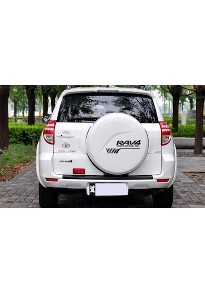 Rav4 Stepne Sticker Etiket Yapıştırması Oto Sticker
