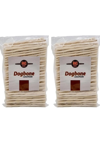 Ans Köpek Beyaz Burgu Çubuk Ödül ve Çiğneme Kemiği 2 x 160'lı