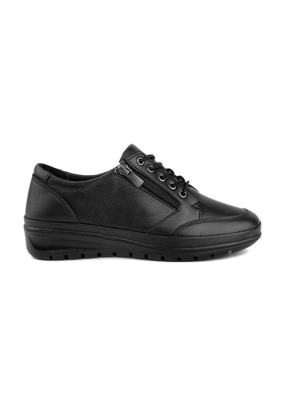 Voyager 8568 Kadın Siyah Deri 36-41 Comfort Ayakkabı Siyah