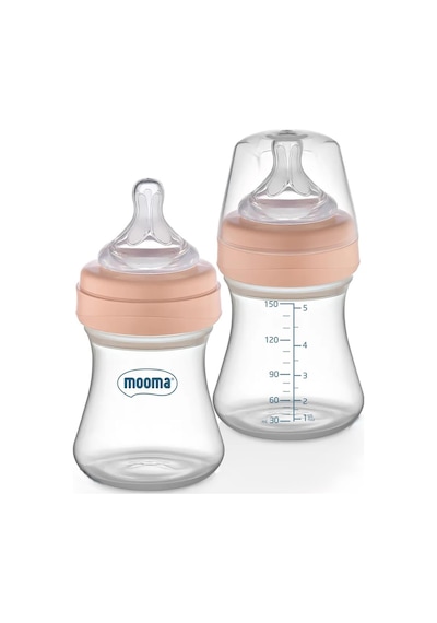 Mooma Biberon 150 Ml 0-6 Ay Yavaş Akış - Pembe