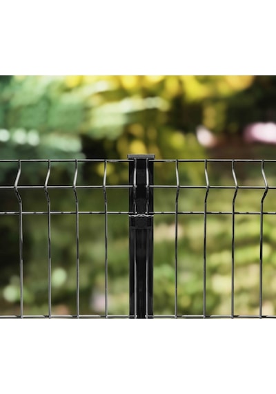 5 Adet Panel Çit Direği 75 CM Antrasit + Aksesuarlar