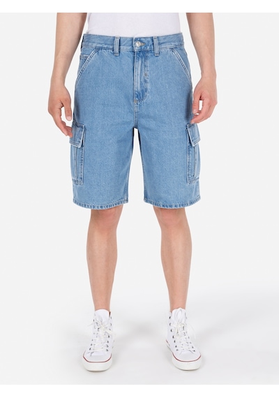 Colin's Colins Kargo Kesim Kargo Cepli Orta Bel Düz Paça Mavi Erkek Jean Şort Cl1069578 Cl1069578 Q1.V1 Dn43542 Mavi