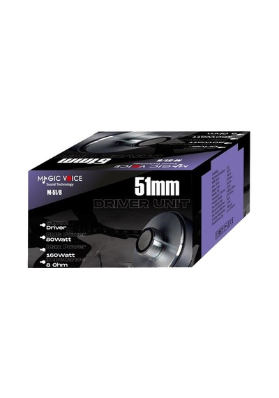 Magicvoice M-51/b 80w Rms 8 Ohm 51mm Profesyonel Hoparlör Tweeter Driver Ünitesi