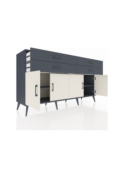 Hyperion Konsol 2 Raflı 4 Çekmeceli 8 Kapaklı 176x44x99 Antrasit- Antrasit-aytaşı/antrasit Hyperion Konsol 2 Raflı 4 Çekmeceli 8 Kapaklı 176x44x99 Antrasit- Antrasit-aytaşı/antrasit