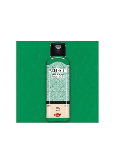 Artdeco Akrilik Boya 140 Ml Yeşil Y-070r-3612 Çok Renkli