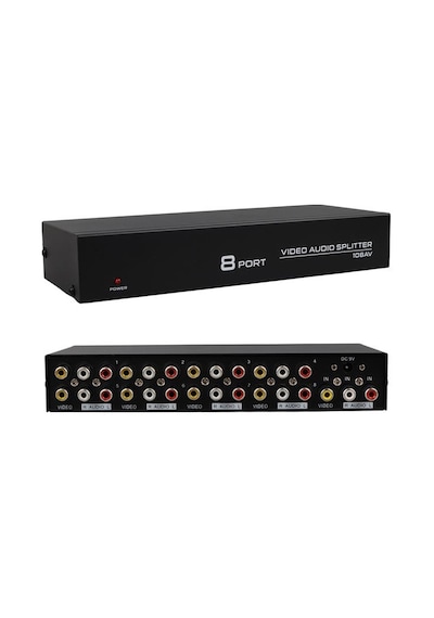 Pm-4832 8 Port Video Stereo Audio Dağıtıcı Çoğaltıcı 1024x768-85hz Beyaz - Çok Renkli