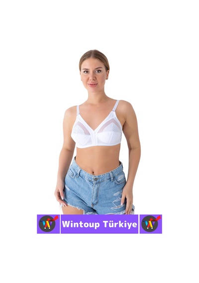 Wintoup İz İç Göstermez Meme Dikleştirici Şekillendirici Esnek Konforlu Estetik Şık Göğüs Toparlayıcı Sütyen Beyaz