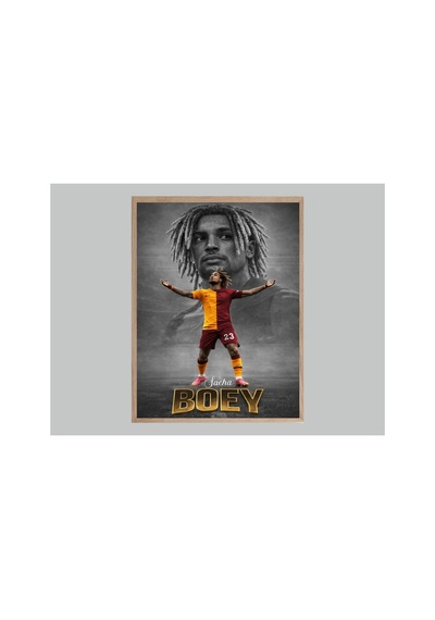 Sacha Boey Poster Tek Parça Doğal Ahşap Çerçeveli Tablo Çok Renkli - 842067418 Çok Renkli
