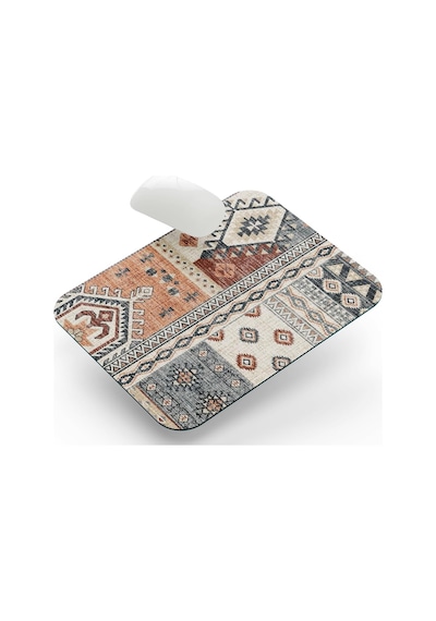 Halı Motif Etnik Desen 10 - Dikdörtgen Mouse Pad, 17,5 Cm X 21,50 Cm