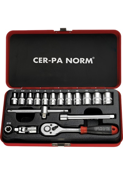 Cer-pa Norm 4000 30 1417 ¼" 17 Parça Lokma Anahtar Takımı