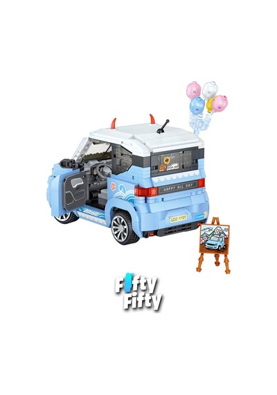 Loz Car Model Serisi Mavi Araba 875 Parça Oyuncak Yapım Seti Fflz-1131