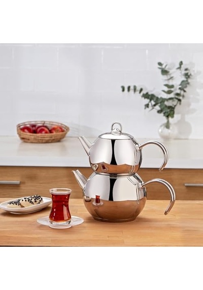 Seylan Çaydanlık Takımı 1.1-2 Litre Çelik