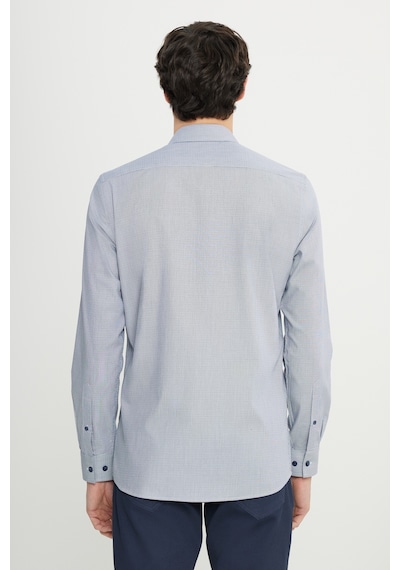 AC&Co / Altınyıldız Classics Erkek Lacı %100 Pamuk Flanel Slim Fit Dar Kesim Klasik Yaka Armürlü Gömlek Lacı