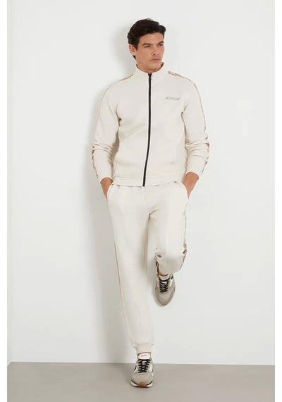 Guess Erkek Yanı Logolu Jogger Pantolon Ekru