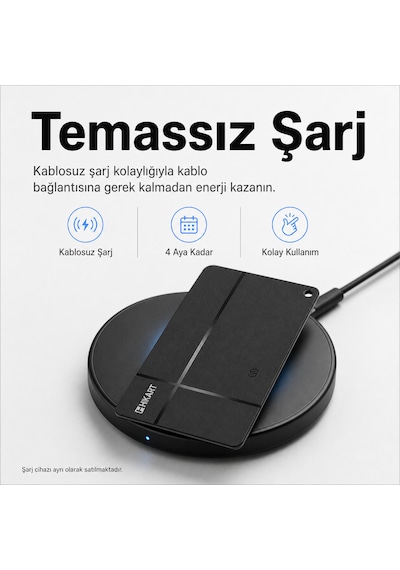 Hi Kart Apple Uyumlu iOS &android Takip Cihazı & Dijital Kartvizit Siyah Tekli Paket