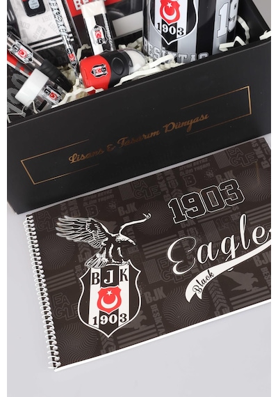 Dekomus İle Lisanslı Beşiktaş Özel Kutulu 19 Parça Premıum Kırtasite Seti Altın