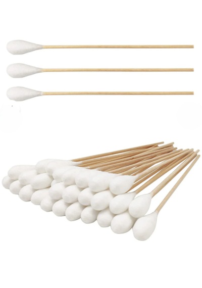 Eküvyon Çubuğu Non Steril Ahşap Pamuklu 15 Cm 100 Adet