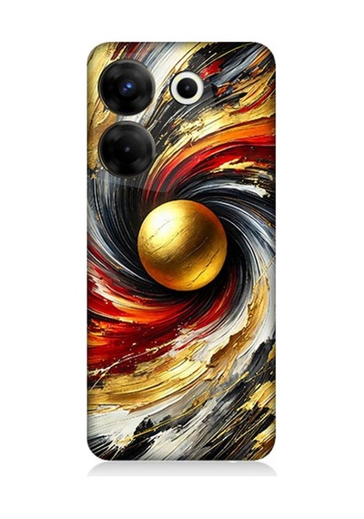 Tecno Camon 20s Pro Uyumlu Kozmik Sarmal Patlama Enerjisi Desenli Silikon Kılıf Çok Renkli