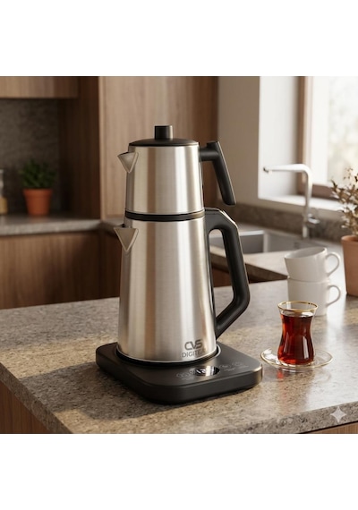 Cvs DN 1557 1.8 L Çelik Isı Ayarlı Digitea + Çay Makinesi