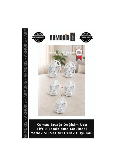 Kumaş Bıçağı Değişim Ucu Tiftik Temizleme Makinesi Yedek 5li Set M118 M23 Uyumlu Diğer