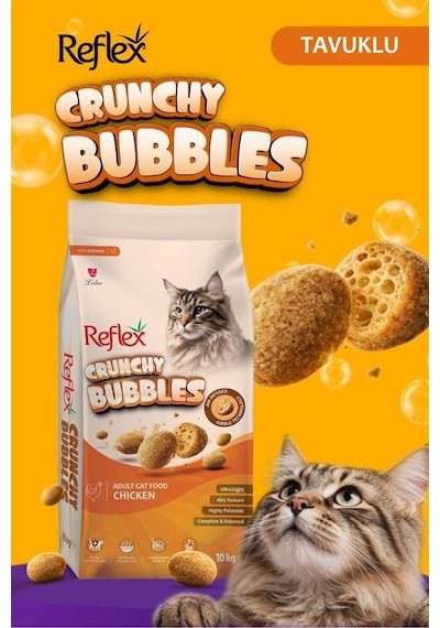 Reflex Crunchy Bubbles Tavuklu Yetıskın Kedı Maması 10 Kg