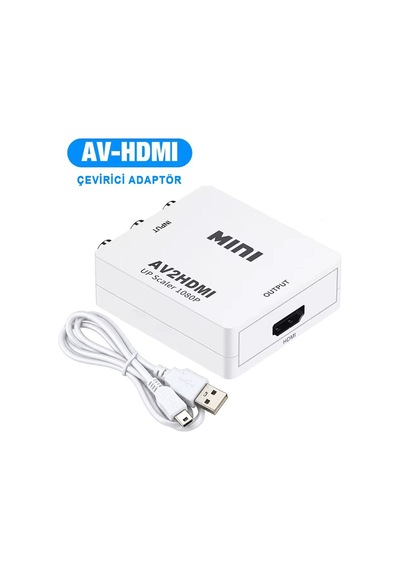 Av Çevirici Adaptör Hdmı 1080p Dönüştürücü Rca Oyun Konsolu Bağlama Aparatı