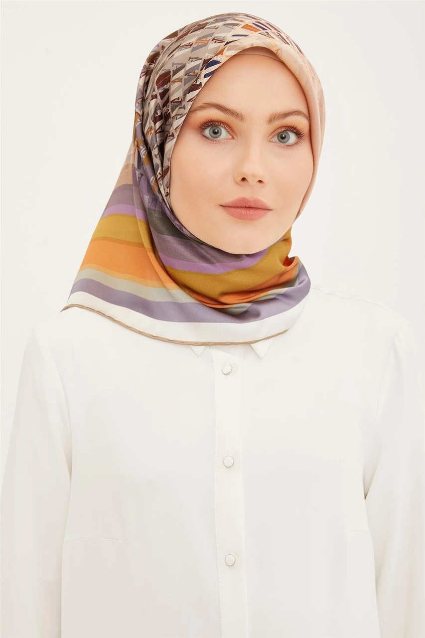 Armine Twill İpek Eşarp 23ya8934 31 Siyah