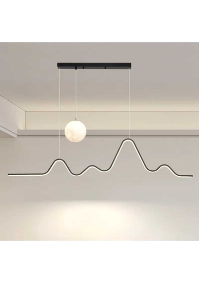 Çambaşı / Sarkıt Avize / 120 Cm / Antrasit Gövde / 3 Renk Işık Antrasit